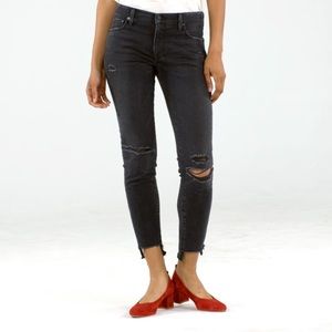 ABLE Black Distressed Skinny Jean (Ethically-Made)